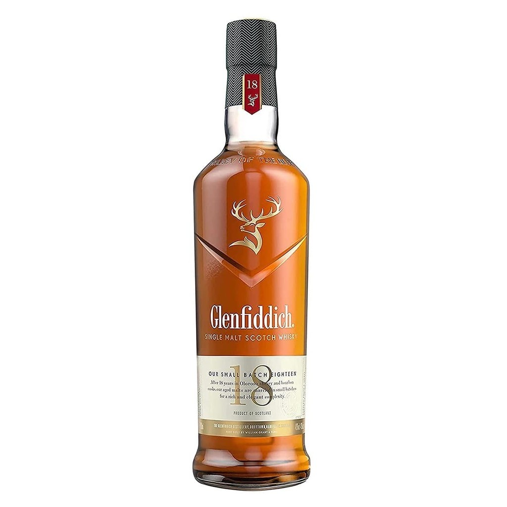Confraria Queijo e Vinho | Whisky Glenfiddich 18 Anos Single Malt 1L